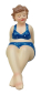Preview: Badenixe Mollige Deko Figur Frau im Bikini sitzend dicke Dame (SLA)