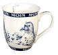 Preview: Maritimer Becher Seehund Moin Moin Ebbe Flut 400ml Porzellan Kaffeebecher (1276)