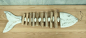 Preview: Wandhänger "Fischgräte" aus Holz im Treibholz-Look und mit echten Steinen gefertigt. Ein sehr schönes Deko Element. Maße: ca. 62 x 18 x 3cm, Gesamthöhe ca. 70cm