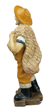 Preview: Maritime Deko Figur Fischer mit Fischkiste Gesamthöhe ca. 15cm, Breite ca. 6,5 cm, Tiefe ca. 5cm Material Polyresin