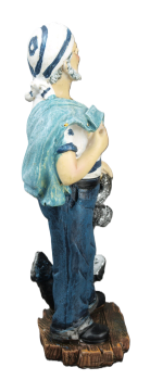 Preview: Maritime Deko Figur Matrose mit Anker Gesamthöhe ca. 14,7cm, Breite ca. 7,5cm, Tiefe ca. 4cm Material Polyresin
