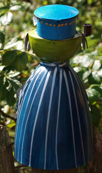 Zaunhocker Frosch Seemann Metall Pfahlhocker Zauntiere maritime Gartendeko AP