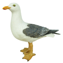 Deko Möwe stehend 24 x 26 x 8,5 cm maritime Dekoration Figur Gartendeko